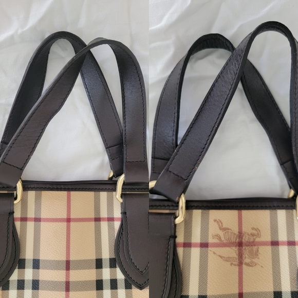 Burberry Signature Logo Haymarket Onslow Top Handle - Picture 7 of 11